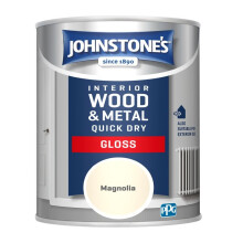 Johnstones Interior Wood & Metal Quick Dry Gloss Paint 750ml Magnolia