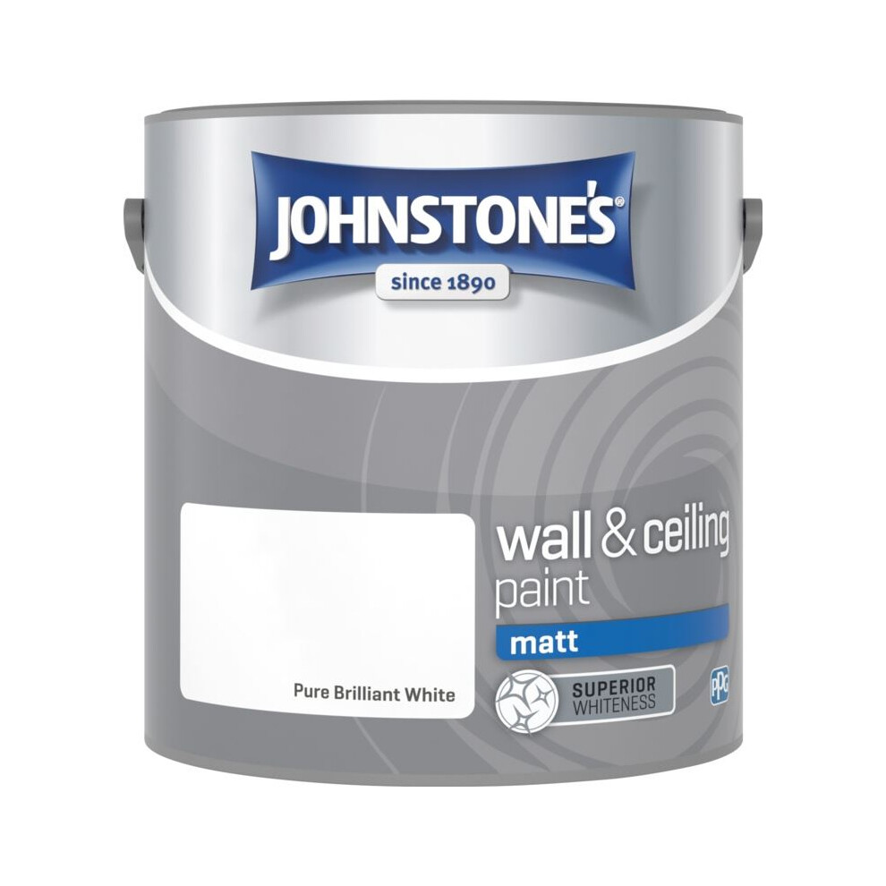 (2.5l) Johnstones Matt Emulsion - Brilliant White