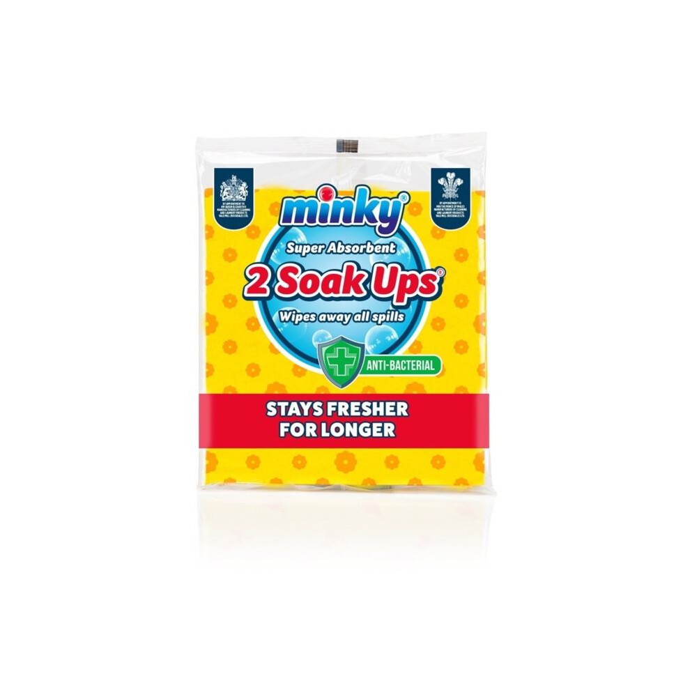 Minky Anti-Bacterial Soak Ups 2Pk