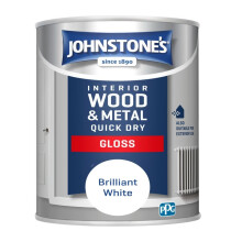 Johnstones Paint Quick Dry Gloss White 750ml