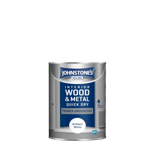 Johnstone's Quick Dry Primer Undercoat, 1.25l Brilliant White, By Johnstone's