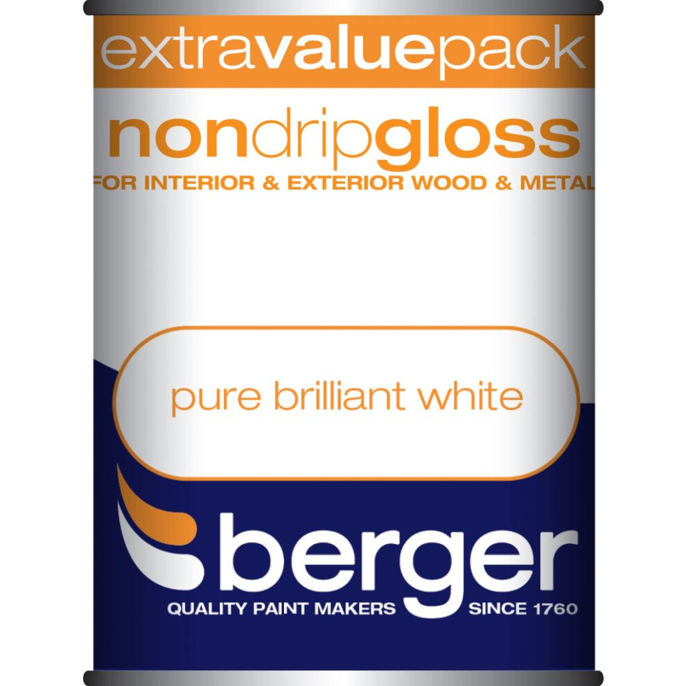 Berger Non Drip Gloss Brilliant White 1.25L