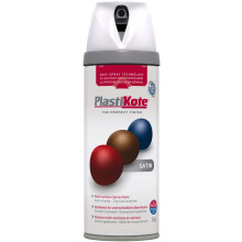 Plasti-Kote PKT22101 Twist & Spray Satin White 400ml