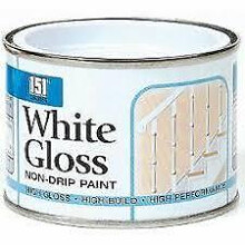White Gloss Non Drip Paint Topcoat Pipes Concrete Stairs Banisters