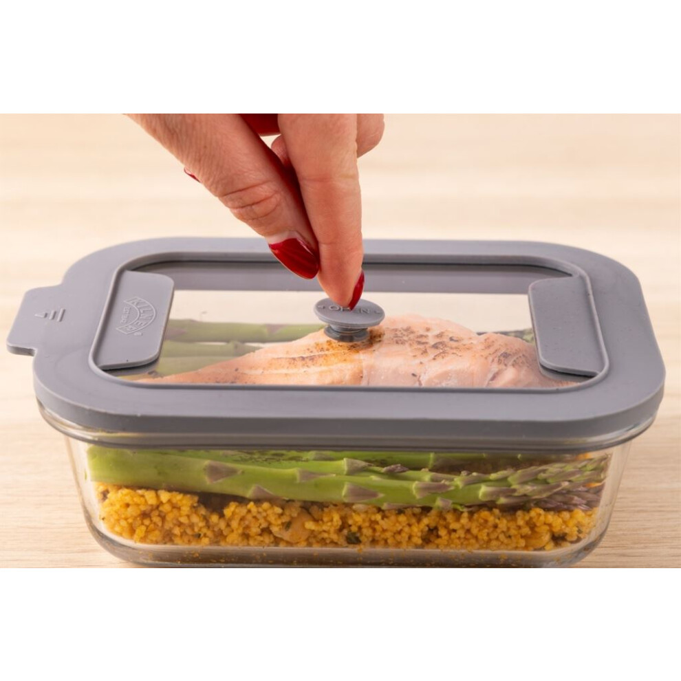 Kilner Fresh Storage Container Airtight Glass Leakproof Lid Food Leftovers 630Ml
