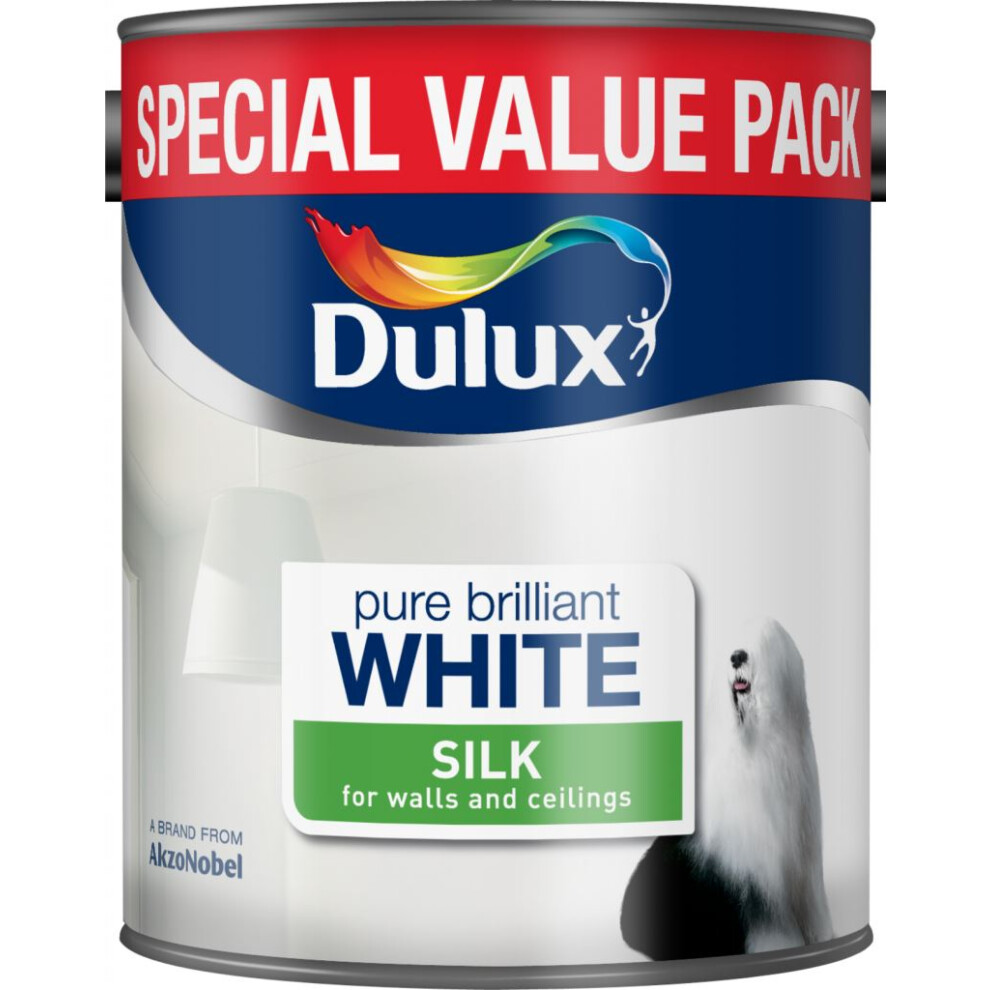 Dulux Silk Paint, 3 L - Pure Brilliant White