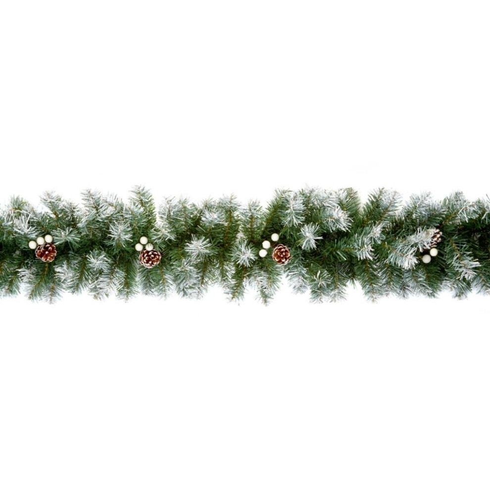 Premier Snow Tips, Cones & Berries Garland 2.7M