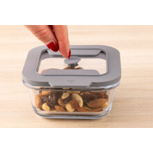 Kilner New Fresh Storage Square Container Glass Base Vacuum Seal Valve Lid 310ml