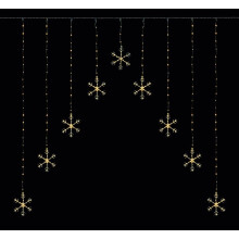Premier 1.2x1.2M Pin Wire Curtain Snowflake Light with 303 Warm White LEDs