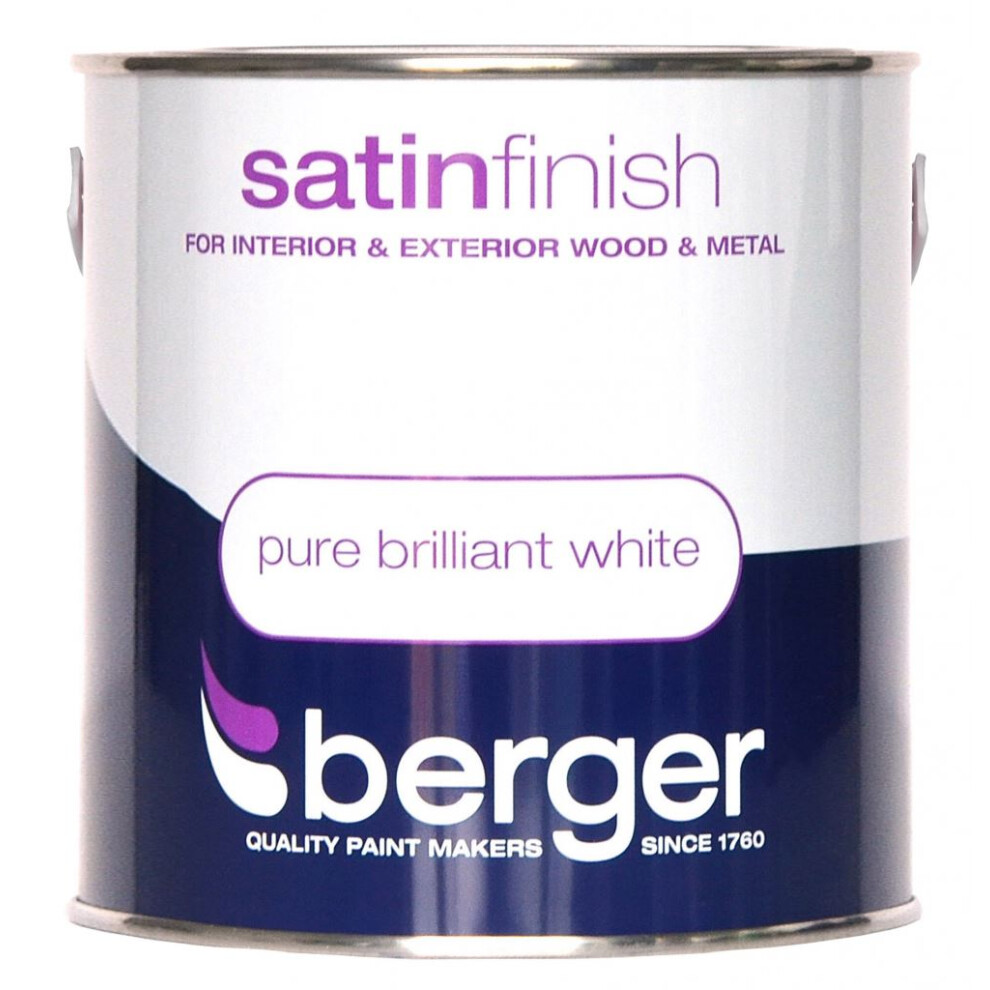 Berger - Satin Finish 2.5L - Pure Brilliant White 5010131326950