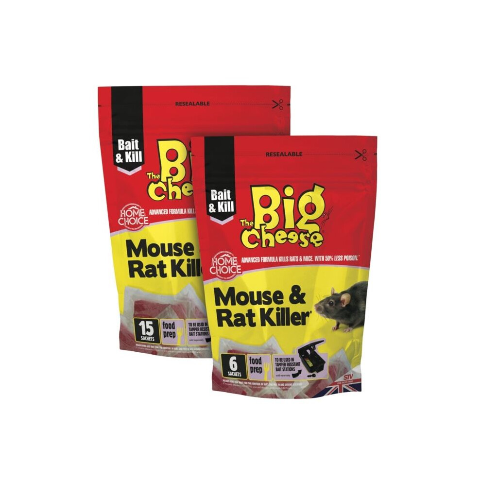 The Big Cheese Mouse & Rat Killer Pasta Sachet Pk6 (Pack of 6)