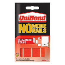 Unibond 781740 / 1507605 No More Nails Permanent Pads 19mm x 40mm (Pack of 10)