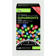 Premier Decorations 120 LED Supabrights - Multi Colour