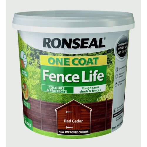 Ronseal Ronseal - One Coat Fence Life 5L - Red Cedar