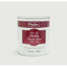 Rustins CHAPW250 Chalky Finish Paint Windsor White 250ml, 250 ml