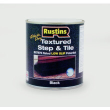 Rustins Textured Step & Tile Paint - Black 500ml