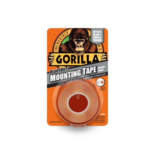 GORILLA GLUE 3044101 1.5 m Heavy Duty Double Sided Mounting Tape - Clear