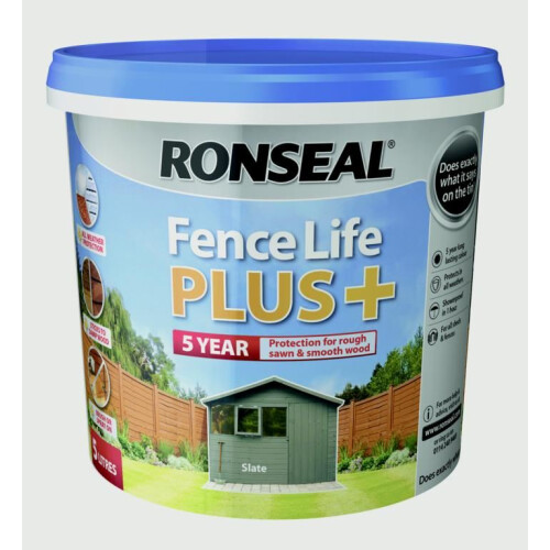 Ronseal Ronseal 37629 Fence Life Plus+ Slate 5 Litre