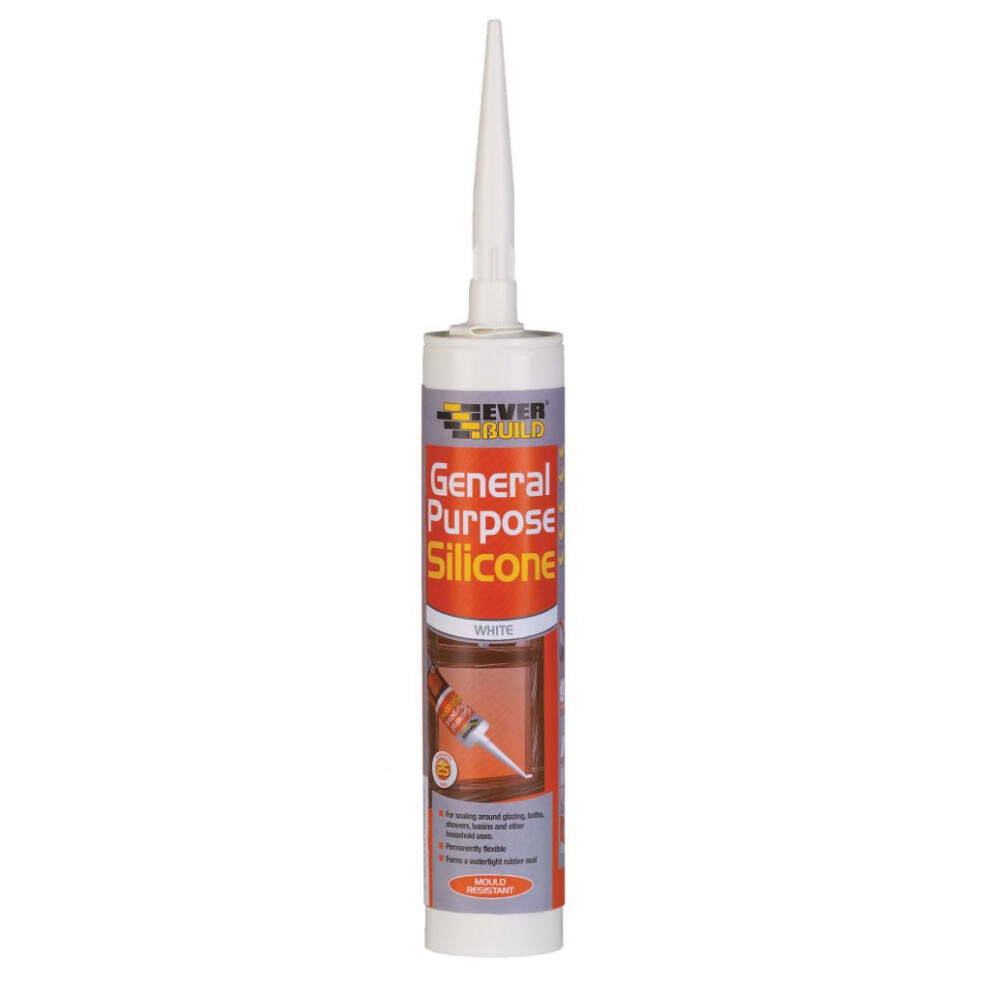 Everbuild 25GPSWE General Purpose Silicone Sealant - White