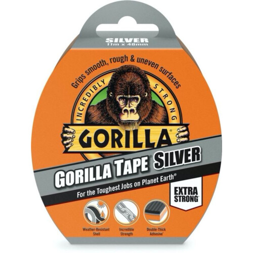 Gorilla GORILLA GLUE 3044911 11 m Cloth Tape - Silver 2