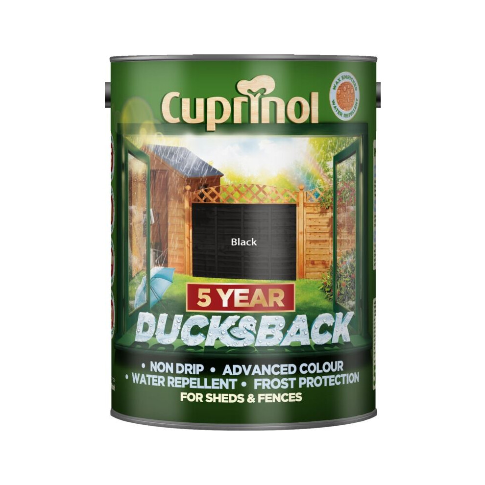 Cuprinol CUPDBBL5L 5 Litre 5 Year Ducks Back - Autumn Black