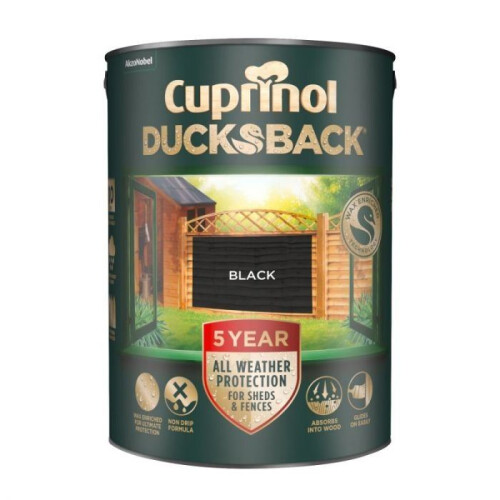 Cuprinol Cuprinol CUPDBBL5L 5 Litre 5 Year Ducks Back - Autumn Black 1