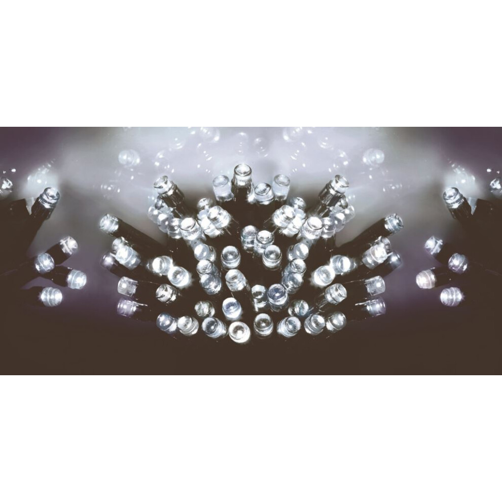 Christmas 50 Battery Timer LED Lights Indoor or Outdoor - White