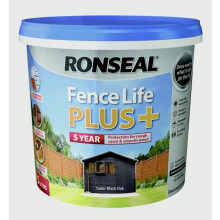 Ronseal RSLFLPPCTBO5 5 Litre Fence Life Plus Tudor Paint - Black Oak