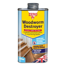 Zero In Ready to Use Woodworm Destroyer Wood Beetle Killer Treatment 250ml