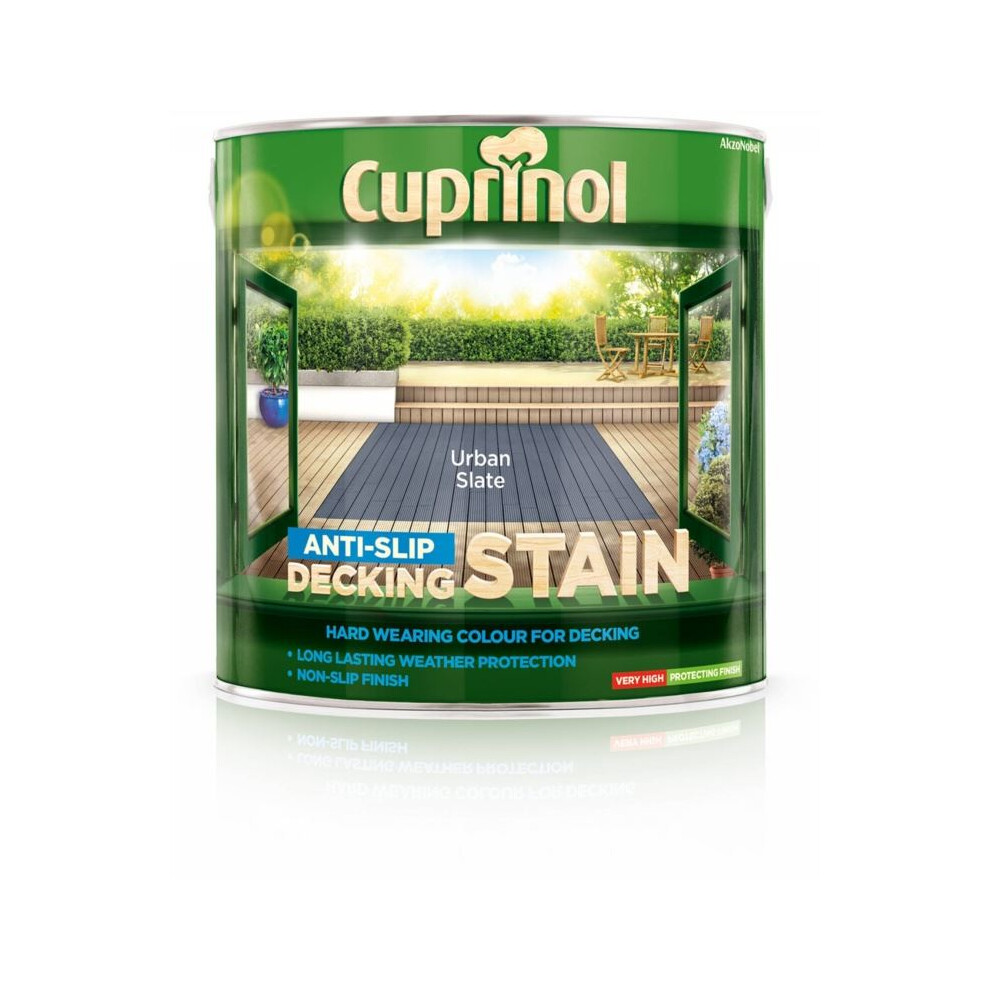 Cuprinol UTDSUS25L Anti Slip Decking Stain Urban Slate 2.5 Litre
