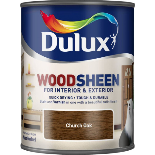 Dulux Quick Dry Interior/ Exterior Woodsheen Church Oak 750ml