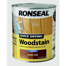 Ronseal Quick Dry Woodstain Satin - Dark Oak 750ml
