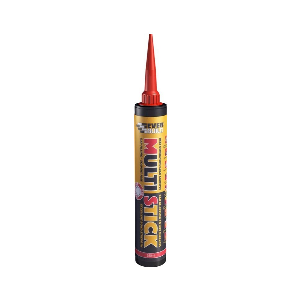 Sika Everbuild Multi Stick, Hybrid Polymer Grab Adhesive, 350Ml, Cartridge, White 5055492701725
