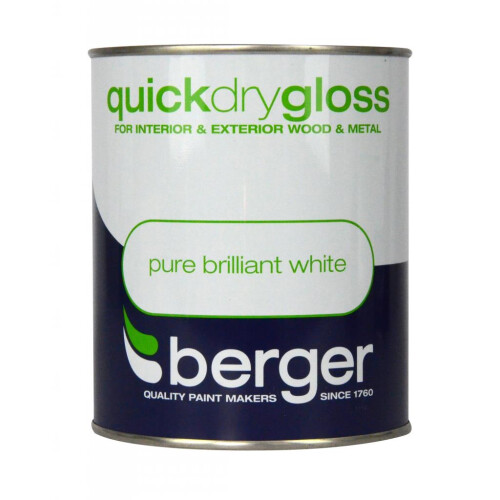 Berger Quick Dry Gloss Pure Brilliant White 750ml