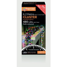 Premier 480 LED Cluster Christmas Lights with Timer - Multi Colour