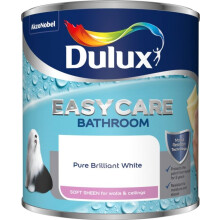 Dulux Easycare Bathroom Plus Soft Sheen Paint, Pure Brilliant White, 2.5 Litre