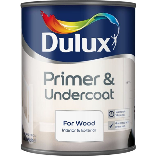 Dulux Dulux Primer and Undercoat for Wood, 750 ml - White 1