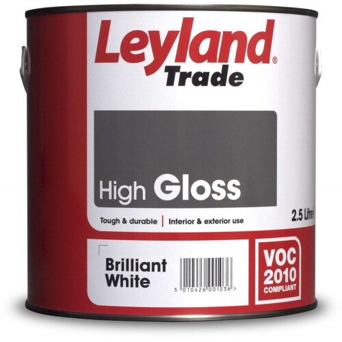 Trade High Gloss Paint - Brilliant White 2.5L