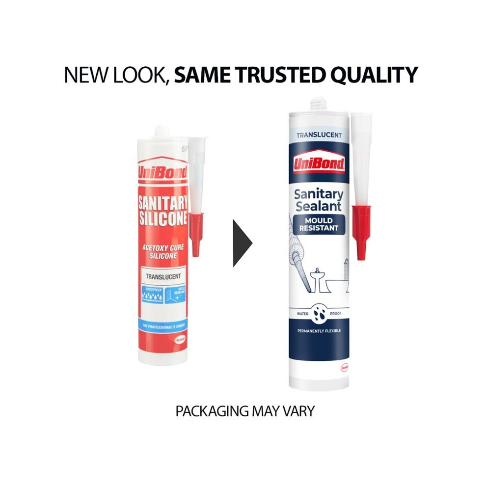 UniBond 2078405 Sanitary Sealant Cartridge - Translucent