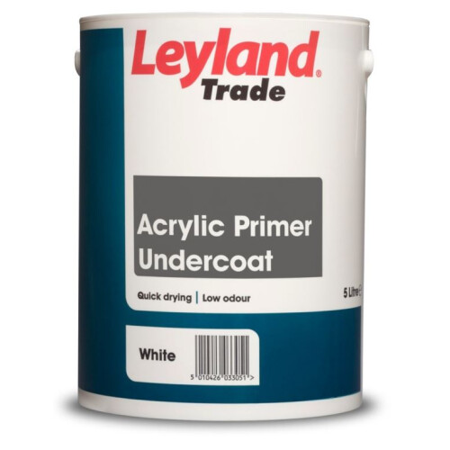 Leyland Trade 264366 Acrylic Primer Undercoat, White, 5
