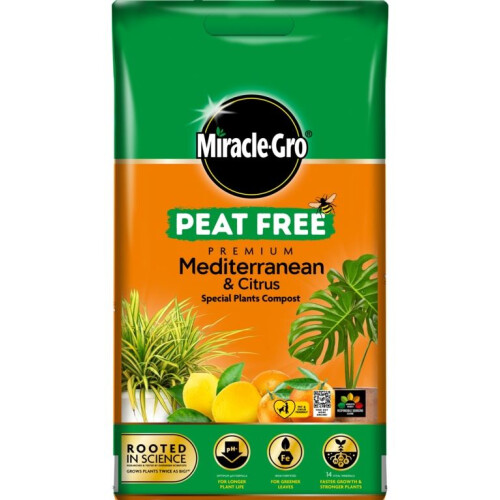 Miracle-Gro Miracle-Gro - Peat Free Premium Mediterranean & Citrus Compost - 10L