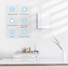 Smart Curtain Switch Module for Motorized Blinds, Tuya Smart Life App Remote Control Voice with Percentage Control, Roller Shutter Blinds for Smart