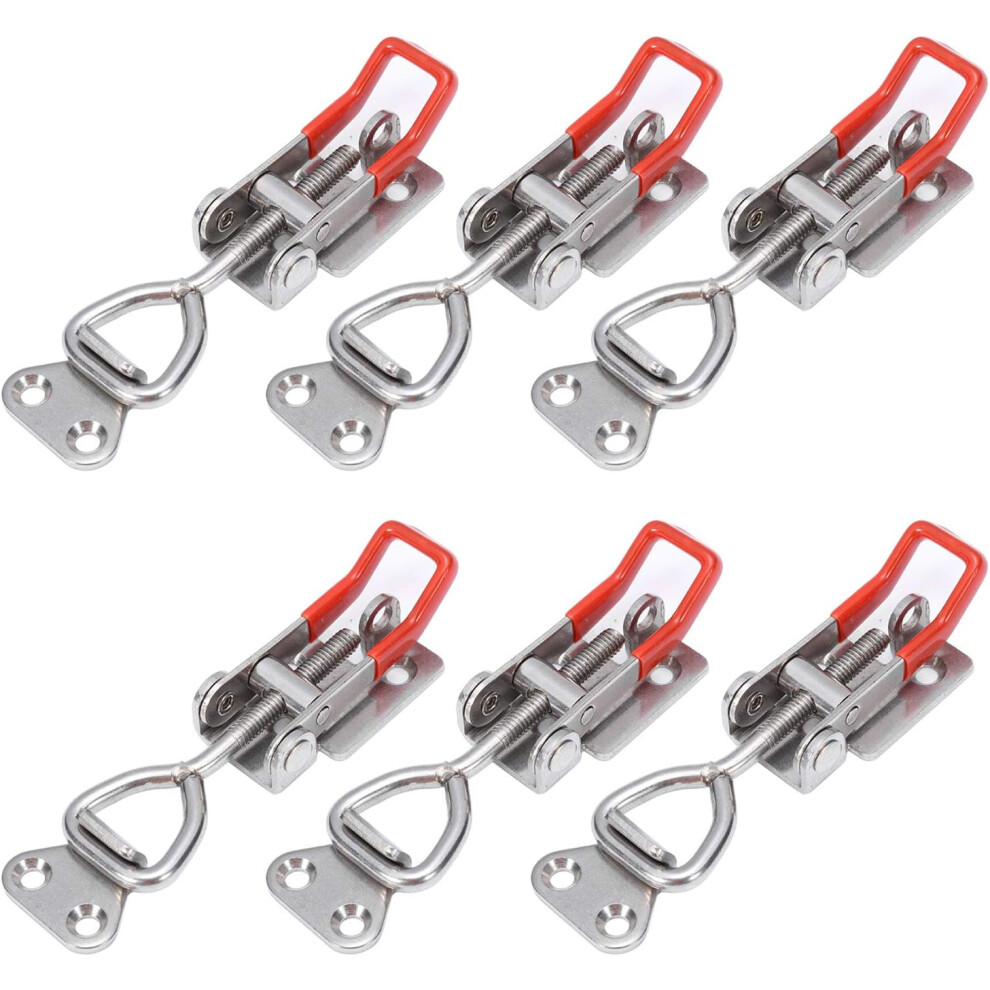 Heavy Duty Latch, Adjustable Toggle Clamp With Cold-Rolled Carbon Steel Core, Perfect For Cabinets, Cases, And More (6Pcs) 9340258615719
