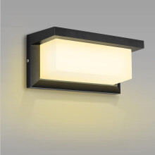 Applique rettangolare da esterno, lampada a LED con struttura in alluminio per casa, giardino, corridoio, scale, moderna applique da parete a
