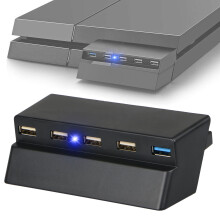 Plug And Play Usb Ports Expansion For Ps4 Slim, Compact Mini Size High Speed Charger With Wide Compatibility, Controller Splitter For Ps4 Slim