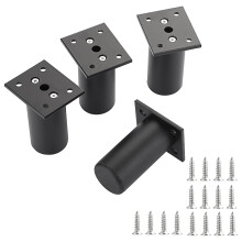 Replacement Furniture Legs for Sofa and Table, Durable Metal Cabinet Legs with Anti-Corrosive Coating, Adjustable Height Strong Bearing Capacity Legs
