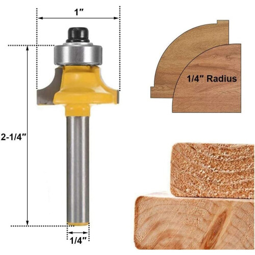 Craftsman's Precision: 4 τεμάχια ημικυκλικά εργαλεία ξυλουργικής Bullnose, κόφτες καρβιδίου 2