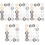 100Stk Farbige Halstuch Ringe Damen Kleidung Accessoire Geschenkidee 5