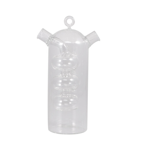 2Stk Doppelflasche Öl Essig Spender Transparent 2-in-1 Für