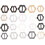 100Stk Farbige Halstuch Ringe Damen Kleidung Accessoire Geschenkidee 2